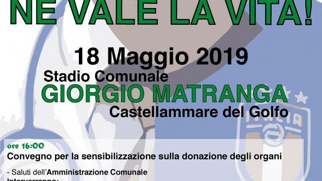 Castellammare, “Ne vale la vita”: convegno sulla donazione degli organi allo stadio Matranga